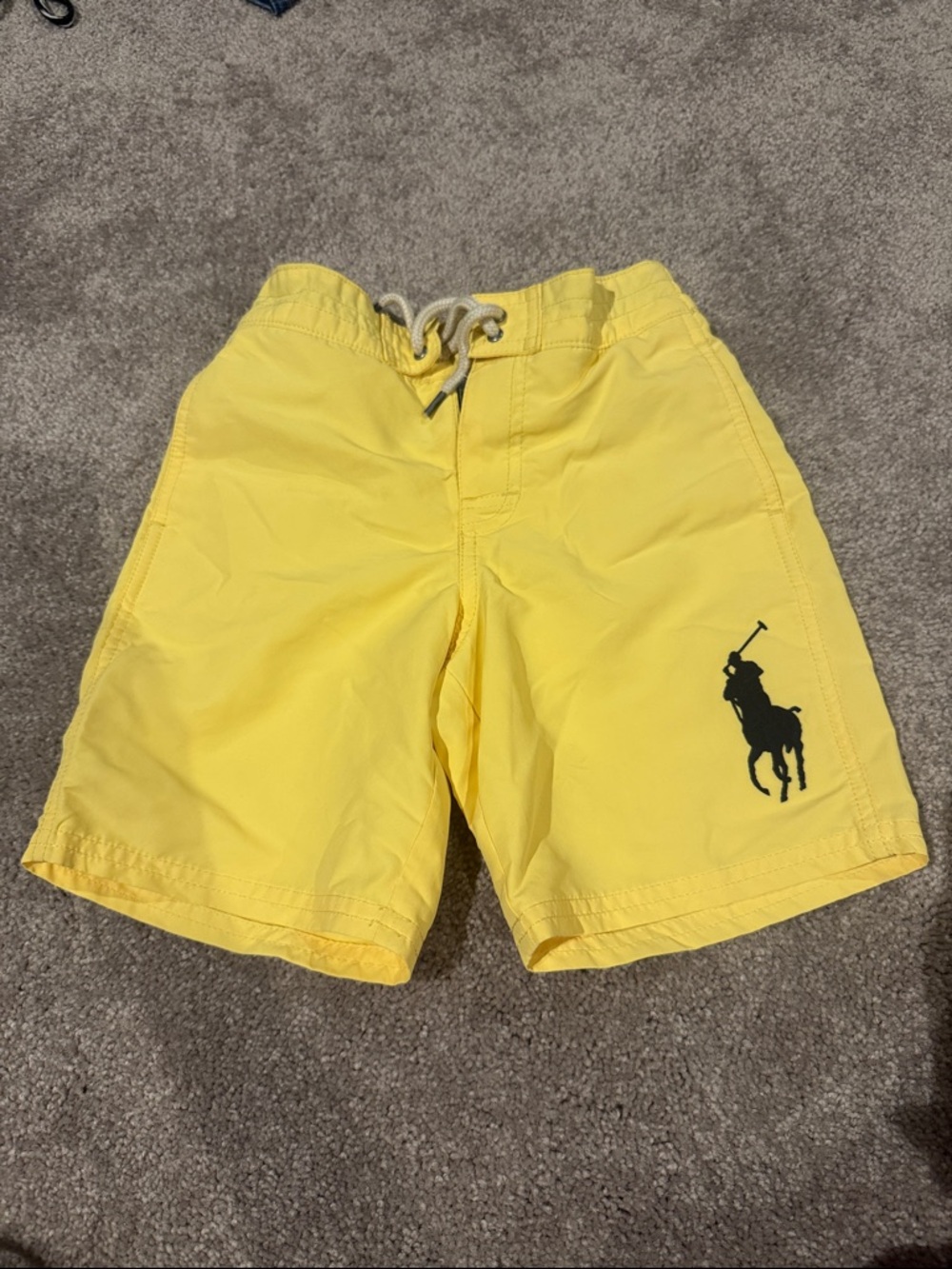 Polo by Ralph Lauren Bright Yellow Athletic Shorts with Navy Pony